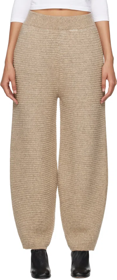 Lauren Manoogian Taupe Ottoman Lounge Pants In Mc01 Moth/carrara