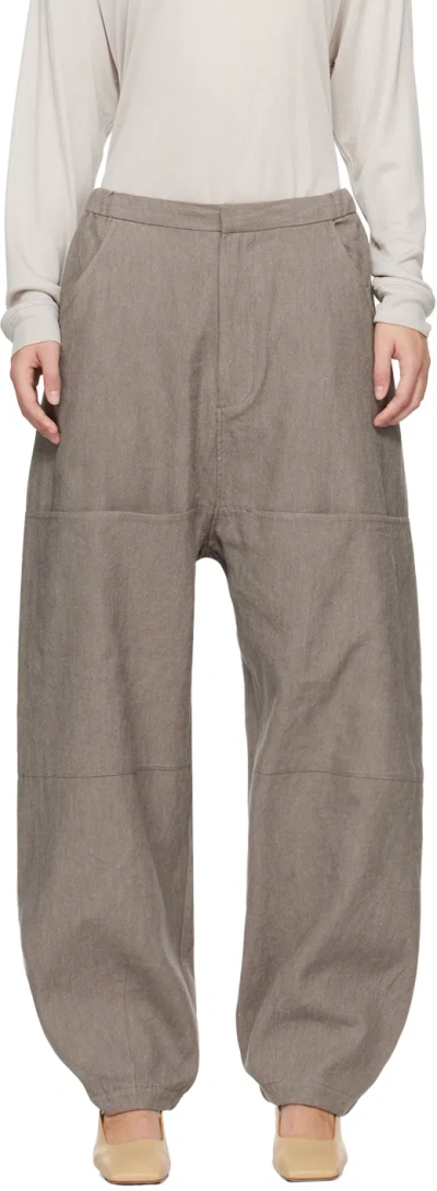 Lauren Manoogian Taupe Painter Trousers In U01 Umber
