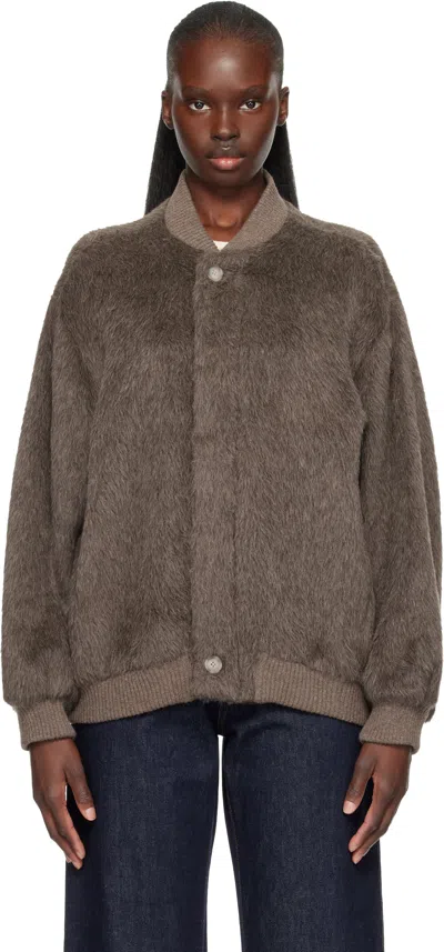 Lauren Manoogian Taupe Suri Bomber Jacket In Gray