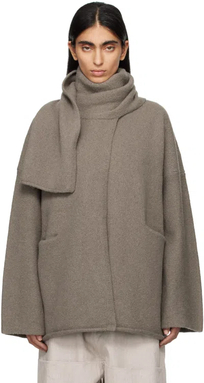 Lauren Manoogian Taupe Wrap Coat In C13 Concrete