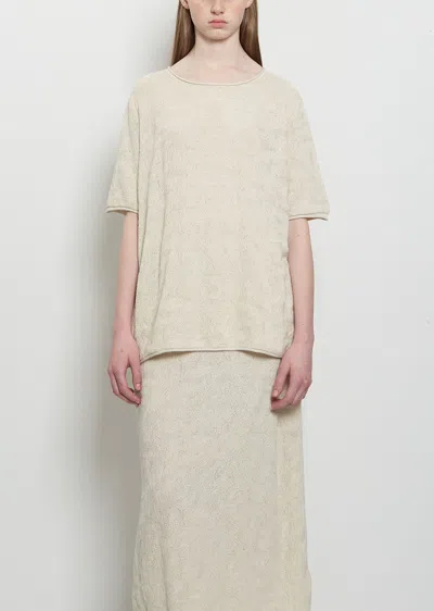 Lauren Manoogian Terra Pima Cotton Knit Tee In Neutral