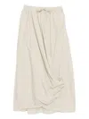 Lauren Manoogian Off-white Twist Midi Skirt In Neutral