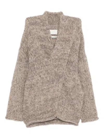 Lauren Manoogian V-neck Jumper In Neutral