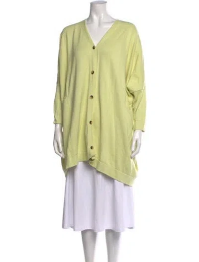 Pre-owned Lauren Manoogian V-neck Sweater In Green