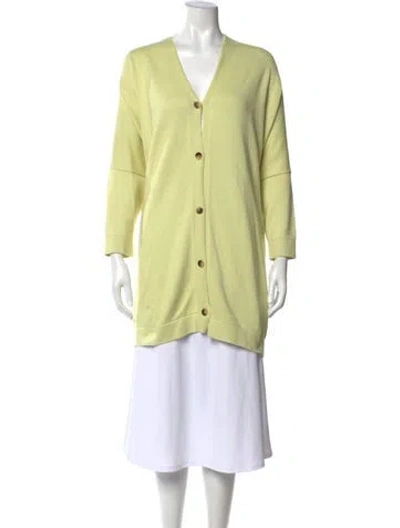 Pre-owned Lauren Manoogian V-neck Sweater In Green