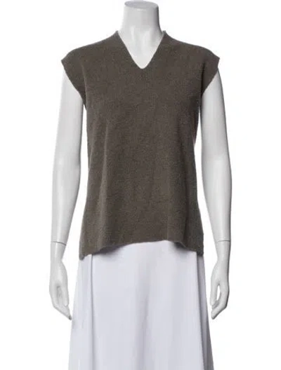 Pre-owned Lauren Manoogian V-neck Sweater In Neutral