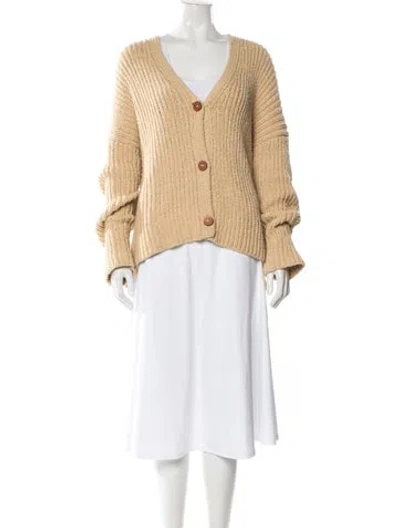 Pre-owned Lauren Manoogian V-neck Sweater In Neutral