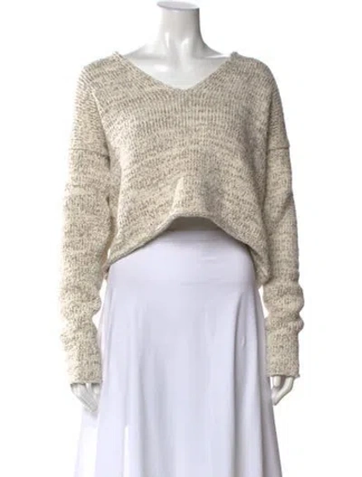 Pre-owned Lauren Manoogian V-neck Sweater In Neutral