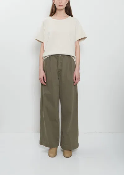 Lauren Manoogian Washed Cotton Trouser In Green