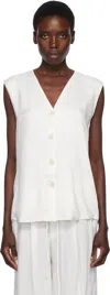 Lauren Manoogian White Sanded Vest