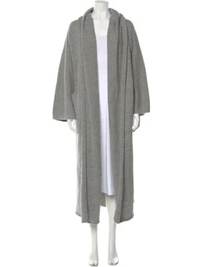 Pre-owned Lauren Manoogian Wool Open Front Sweater In Gray