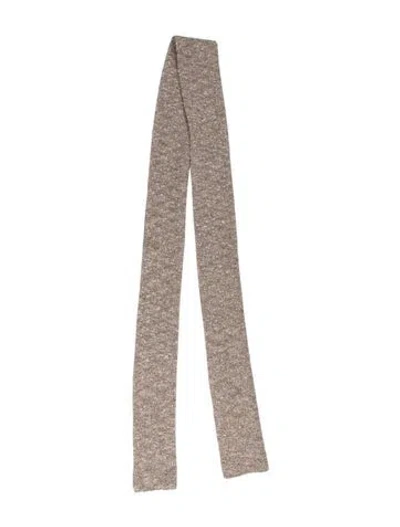 Pre-owned Lauren Manoogian Wool Printed Scarf In Neutral