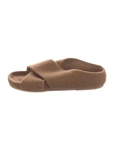 Pre-owned Lauren Manoogian Wool Slides In Brown