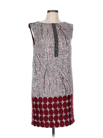 Pre-owned Lauren Moffatt Cocktail Dress In Burgundy