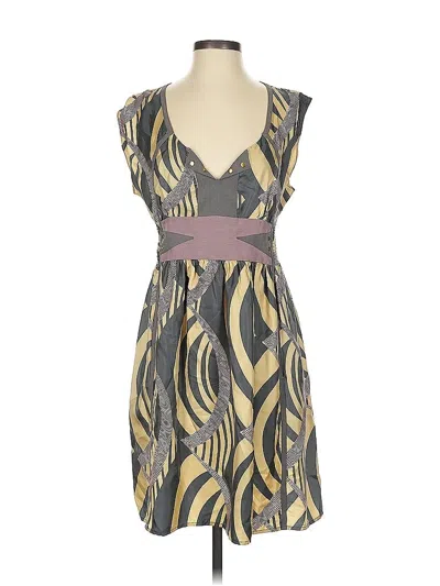 Pre-owned Lauren Moffatt Cocktail Dress In Gray