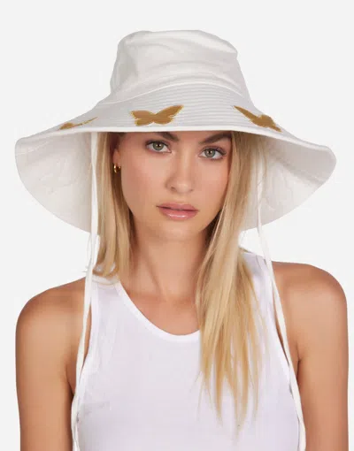 Lauren Moshi Adina Gold Butterfly Patches In White
