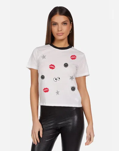 Lauren Moshi Akita Emoji Love In White/black