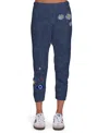 Lauren Moshi Alana Daisy Happyface Sweatpants In Blue