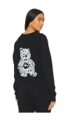 Lauren Moshi Anela Raglan F U Bear Crew Neck In 블랙