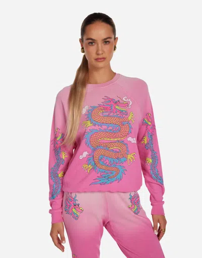 Lauren Moshi Anela Vintage Pink Dragon In Neon Pink Ombre