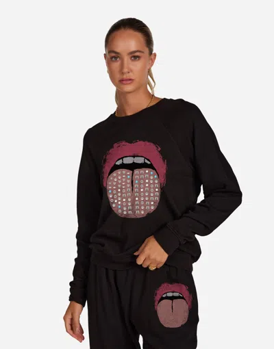 Lauren Moshi Anela Vintage Stud Tongue In Black