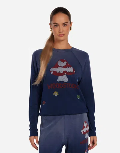 Lauren Moshi Anela Woodstock Shrooms In Navy Ombre