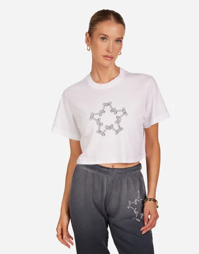 Lauren Moshi Arietta Metallic Dumbbell Star In White