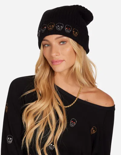 Lauren Moshi Blix Stud Heart Eye Skulls In Black
