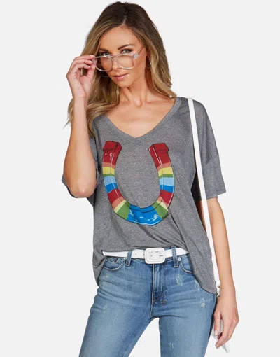 Lauren Moshi Brixton Rainbow Horseshoe In Xs