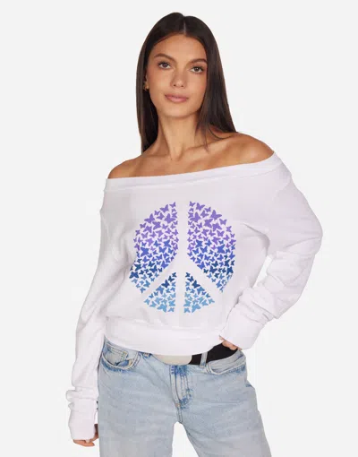 Lauren Moshi Bronwyn Ombré Butterfly Peace In White