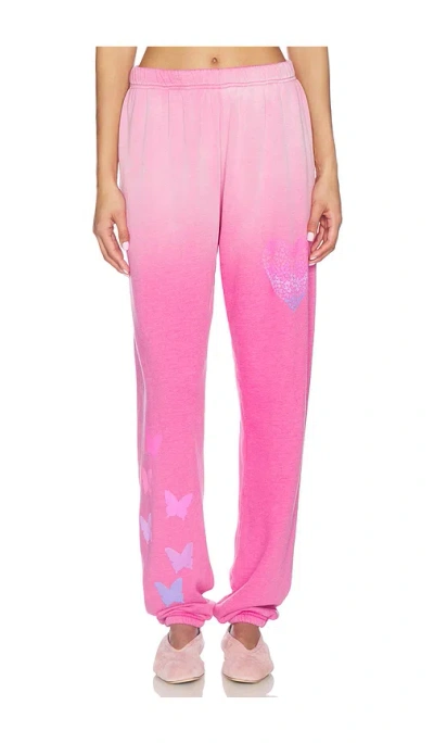 Lauren Moshi Nika Ombre Butterfly Heart In Pink