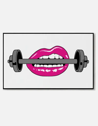 Lauren Moshi Canvas Barbell Lip In White