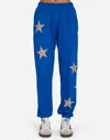 Lauren Moshi Chantria Color Pinwheel Stars Sweatpant In Vibrant Blue