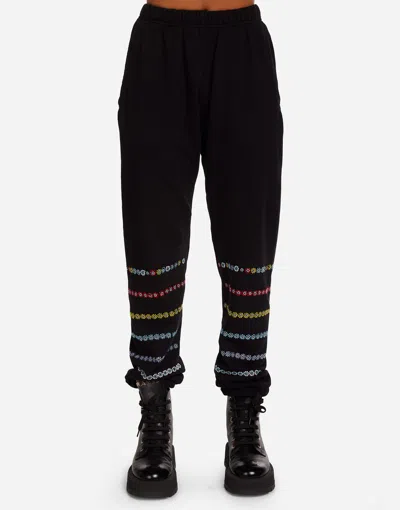 Lauren Moshi Chantria Crystal Evil Eye Stripe In Black