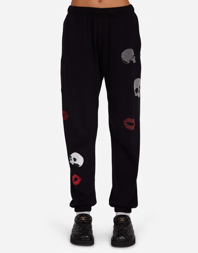 Lauren Moshi Chantria Stud Skulls & Lips In Black