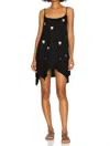 Lauren Moshi Constance Crystal Daisy Dress In Black In Black