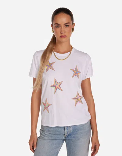 Lauren Moshi Croft Color Pinwheel Stars In White