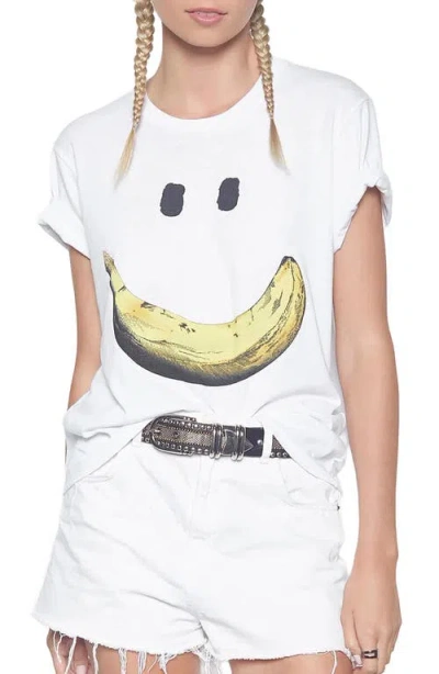 Lauren Moshi Croft Happy Banana Top In White