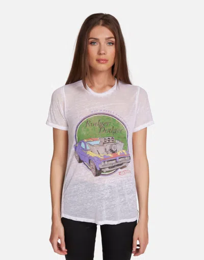 Lauren Moshi Croft Hot Wheels™ Roger Dodger In White Burnout