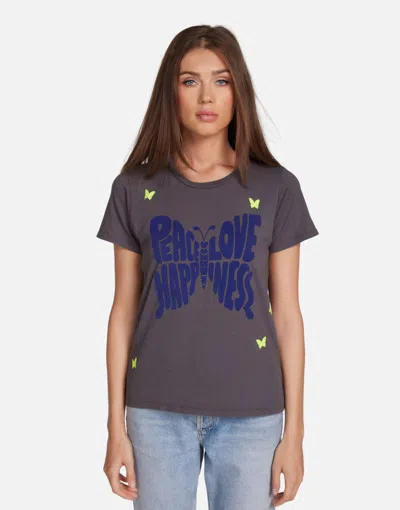 Lauren Moshi Croft Neon Peace Love Butterflies In Light Onyx