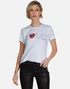 Lauren Moshi Croft Safety Pin Love In White
