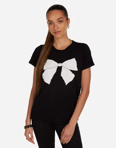 Lauren Moshi Edda Puff Bow In Black