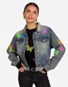 Lauren Moshi Elena Neon Stud Butterflies In Blue