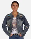 Lauren Moshi Elena Smokey Bear In Stone Wash Denim