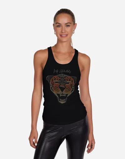 Lauren Moshi Esmeralda Crystal Geometric Def Leppard In Black
