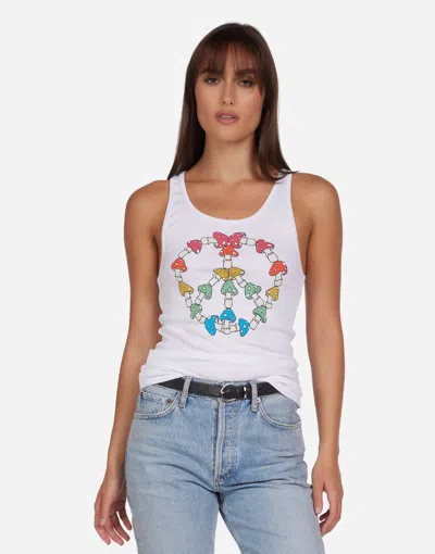 Lauren Moshi Esmerelda Mushroom Peace Tank In White