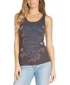 Lauren Moshi Esmerelda Vintage-like Dragon Tank Top In Gray