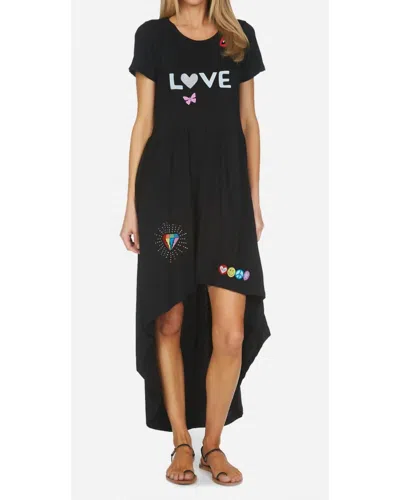 Lauren Moshi Greta Crystal Midi Dress In Black