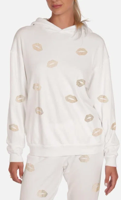 Lauren Moshi Harmony Crystal Multi Stars Hoodie In Gray