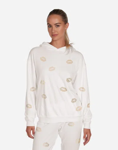 Lauren Moshi Harmony Gold Stud Kisses In Milk